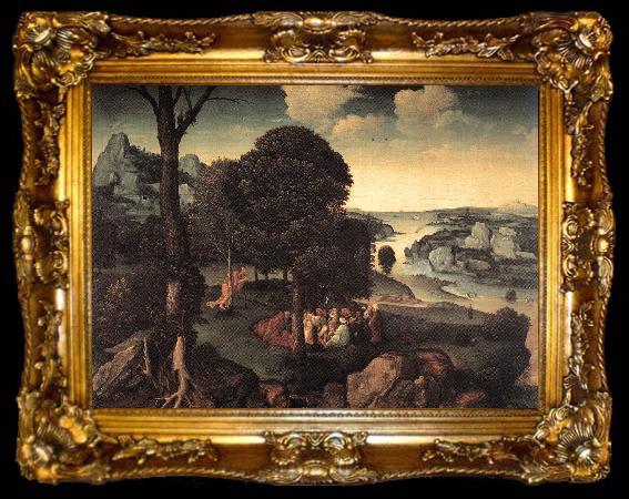 framed  PATENIER, Joachim Landscape with St John the Baptist Preaching a, ta009-2